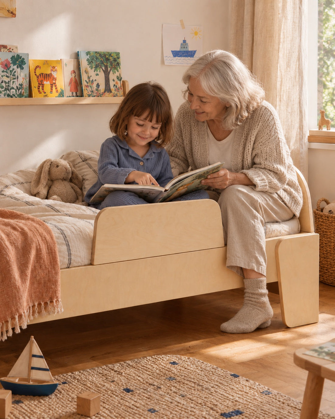 Un moment de lecture avec sa grand-mère.