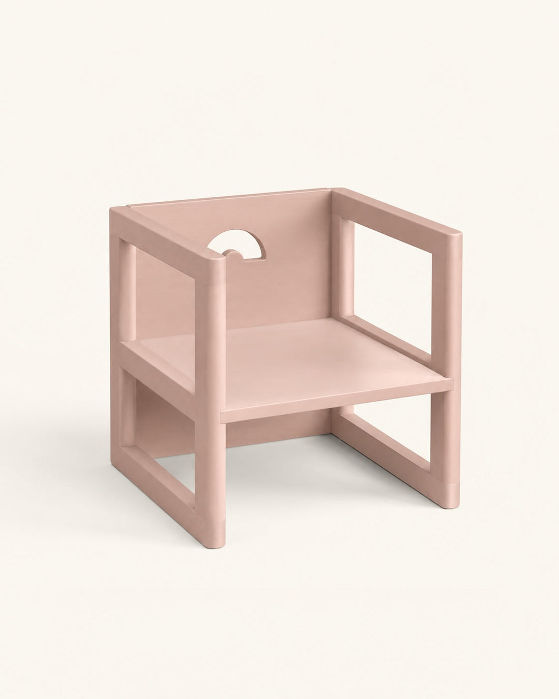 La chaise, finition rose désert.
