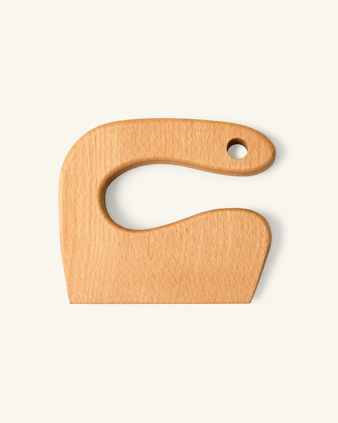 Le couteau en hêtre naturel.