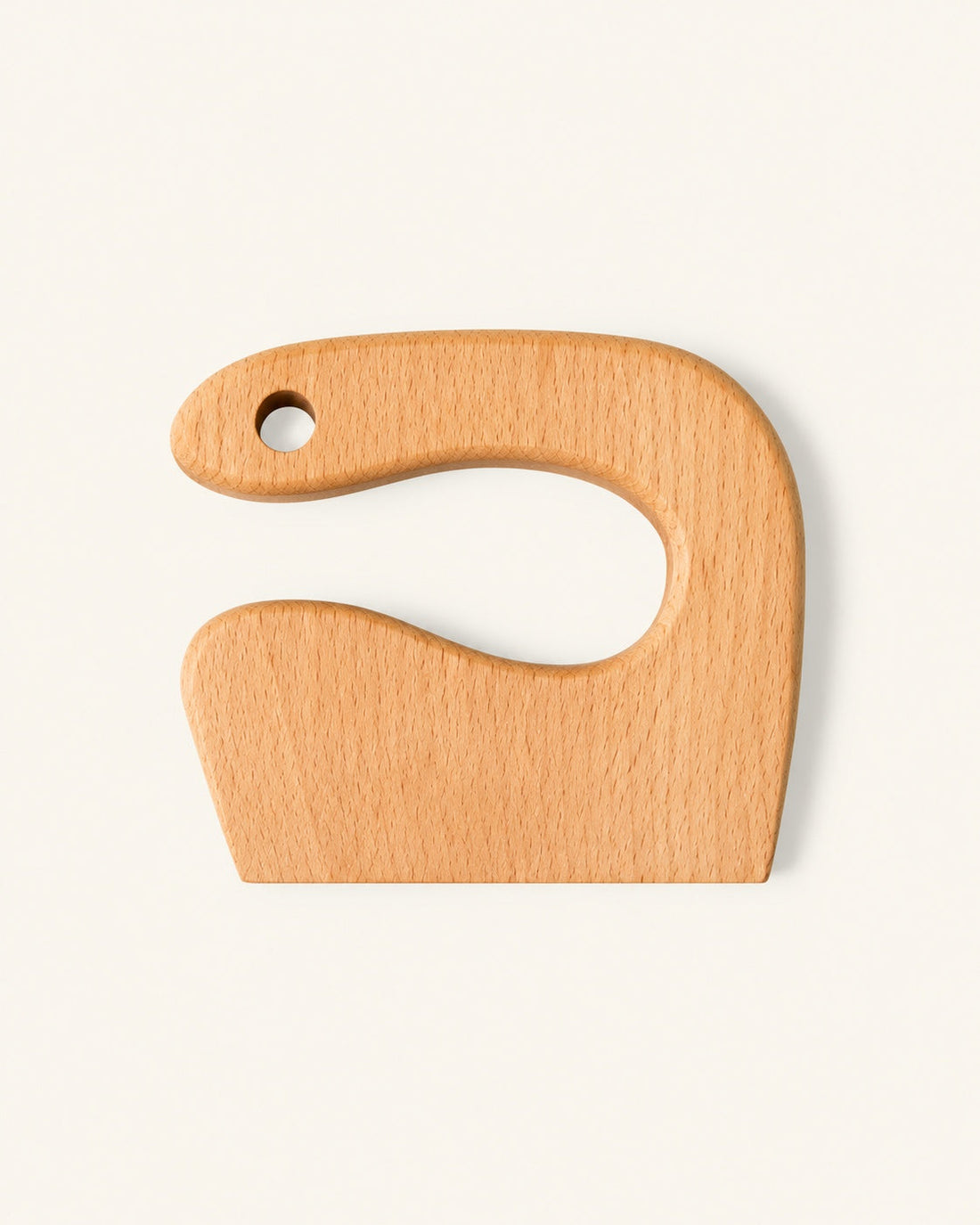 Le dos du couteau en bois.