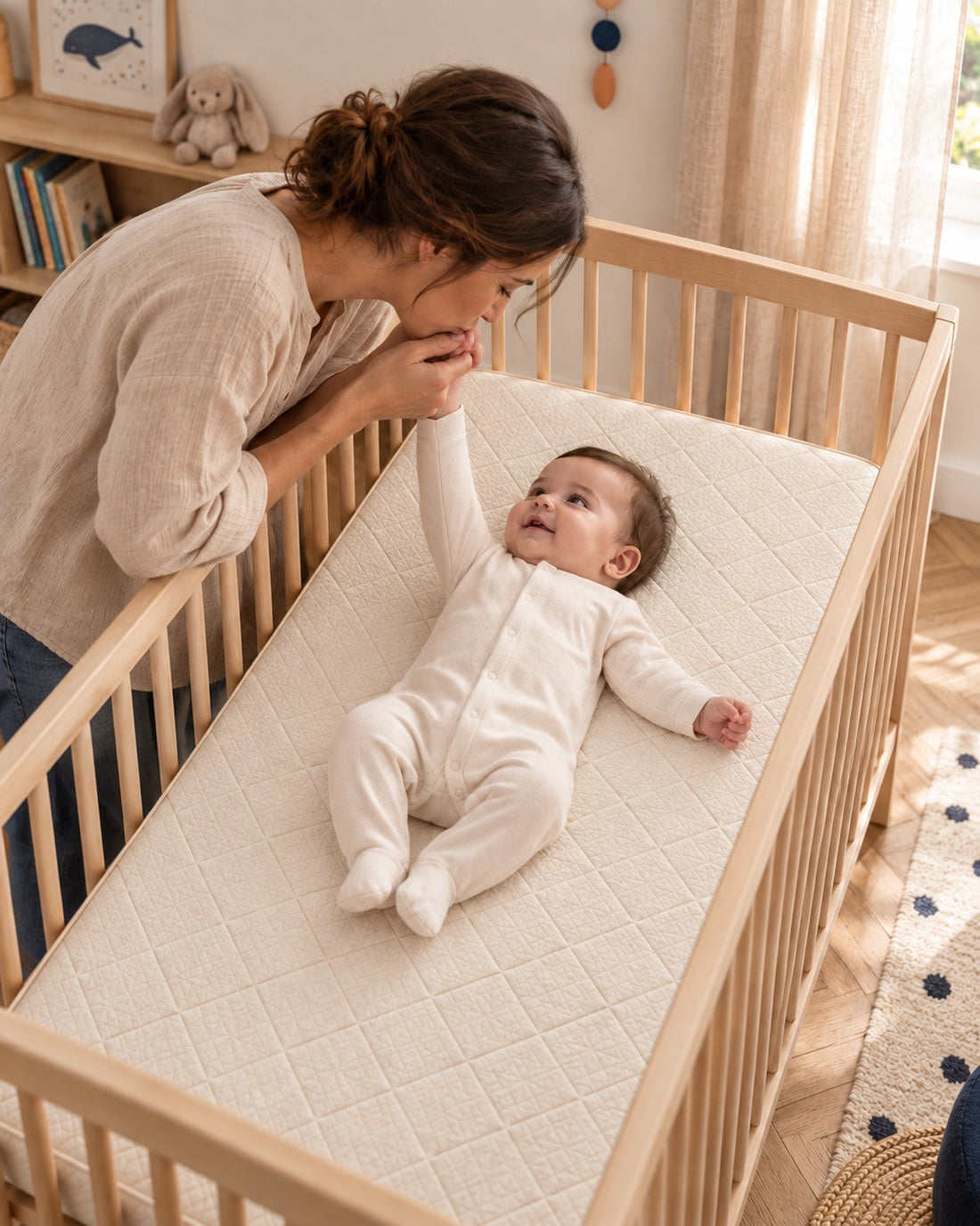Un échange avec un parent au bord du lit.