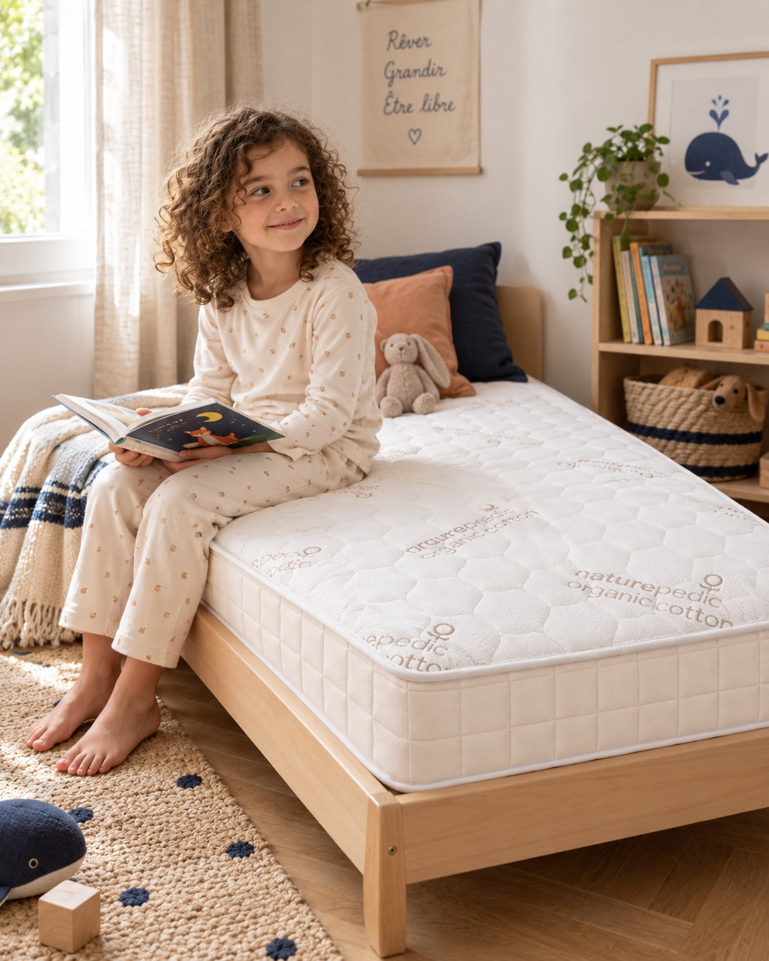 Le matelas dans une chambre d’enfant.