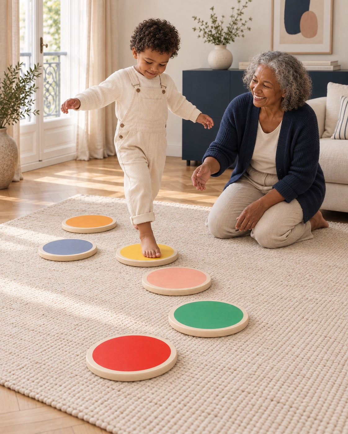 D’un pas à l’autre. Suivre le parcours, accompagné de sa grand-mère.