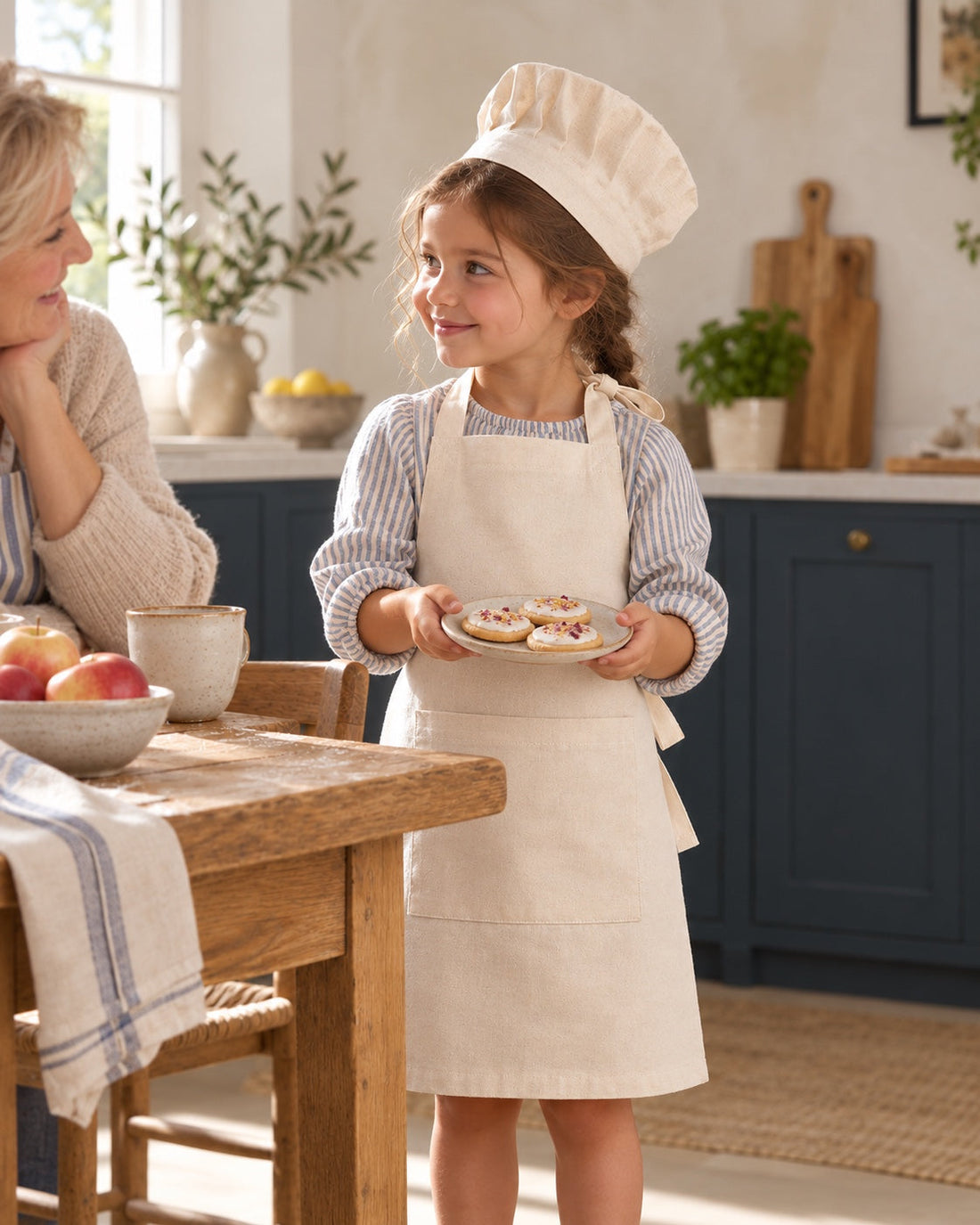 La fierté de préparer le goûter en famille.